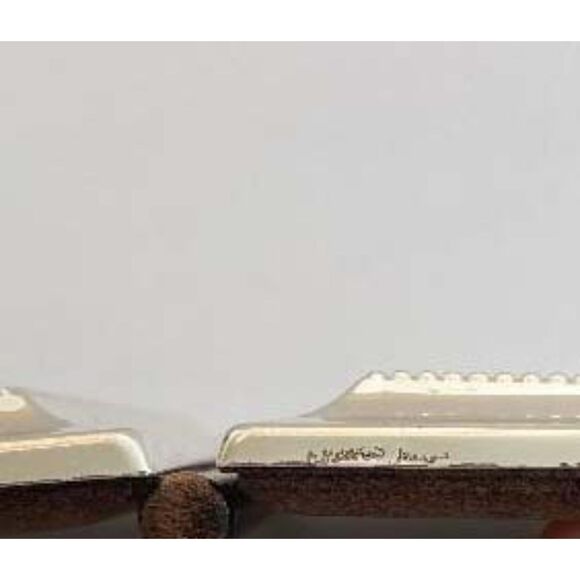 Birks Triple Hinged Photo Frame Silver Tone with Beaded Border Design - Picture 13 of 15